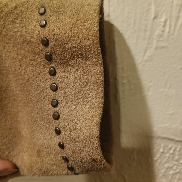 C CONCEPT womens leather button up jacket size 12 - Picture 3 of 6